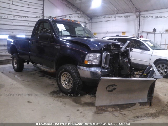 1FTSF31S23EB74734 - 2003 FORD F350 SRW SUPER DUTY BLUE photo 1