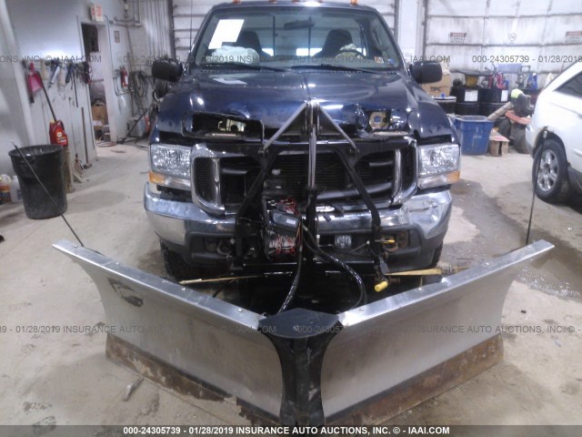 1FTSF31S23EB74734 - 2003 FORD F350 SRW SUPER DUTY BLUE photo 6