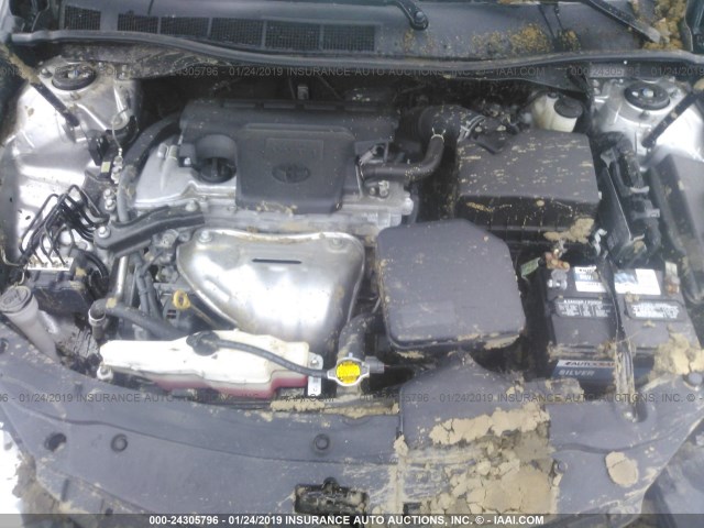 4T1BF1FK4FU099263 - 2015 TOYOTA CAMRY LE/XLE/SE/XSE ვერცხლისფერი ფოტო 10