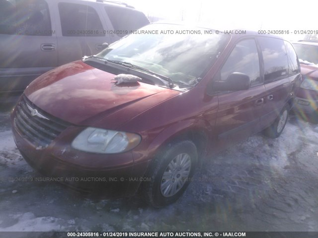 1C4GP45R65B326079 - 2005 CHRYSLER TOWN & COUNTRY  RED photo 2