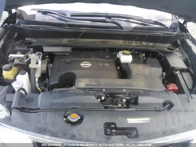 5N1AR2MN8FC674055 - 2015 NISSAN PATHFINDER S/SV/SL/PLATINUM BLUE photo 10