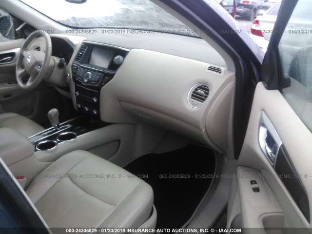 5N1AR2MN8FC674055 - 2015 NISSAN PATHFINDER S/SV/SL/PLATINUM BLUE photo 5