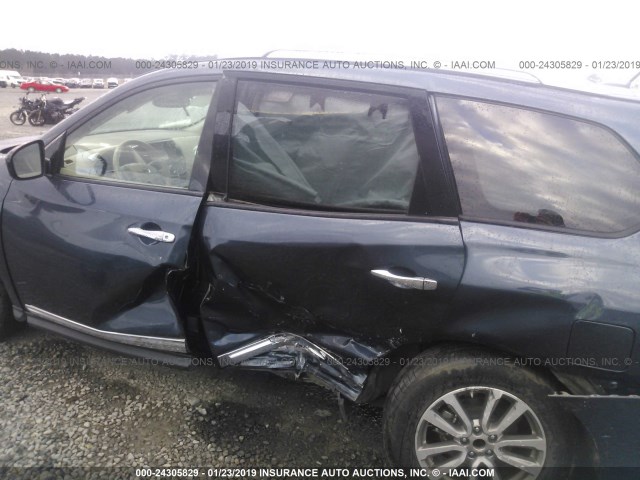 5N1AR2MN8FC674055 - 2015 NISSAN PATHFINDER S/SV/SL/PLATINUM BLUE photo 6
