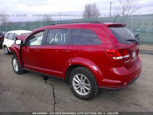 3C4PDCBBXFT564379 - 2015 DODGE JOURNEY SXT RED photo 3