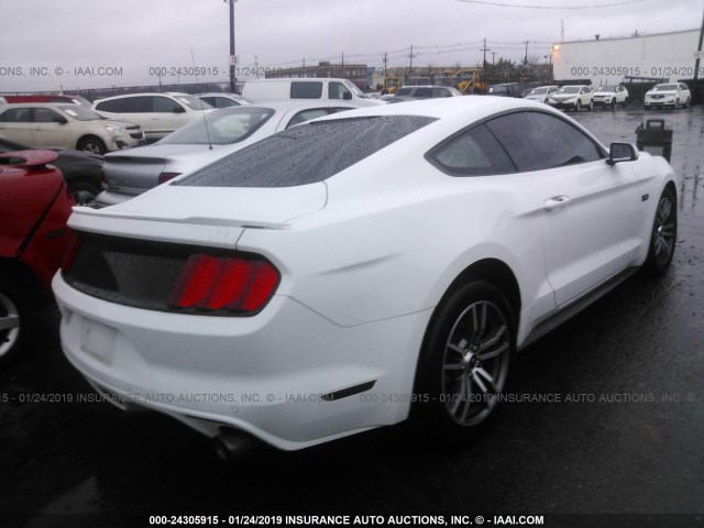 1FA6P8CF9F5406381 - 2015 FORD MUSTANG GT WHITE photo 4