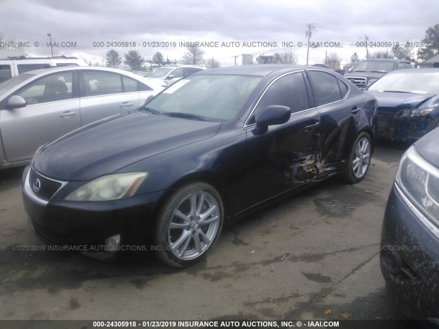 JTHBE262X65000127 - 2006 LEXUS IS 350 BLUE photo 2