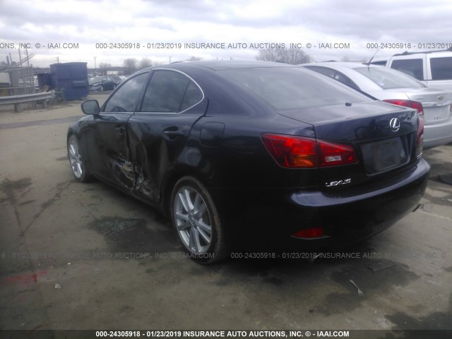 JTHBE262X65000127 - 2006 LEXUS IS 350 BLUE photo 3