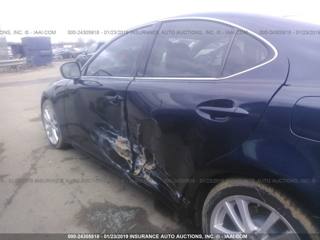 JTHBE262X65000127 - 2006 LEXUS IS 350 BLUE photo 6