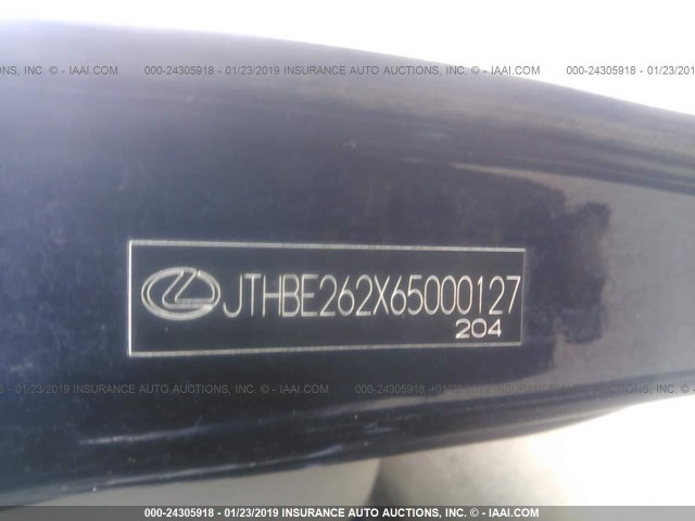 JTHBE262X65000127 - 2006 LEXUS IS 350 BLUE photo 9