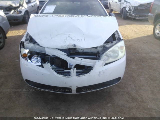 1G2ZG57N284186294 - 2008 PONTIAC G6 SE WHITE photo 6