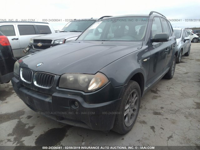 WBXPA73444WC38588 - 2004 BMW X3 2.5I GRAY photo 2