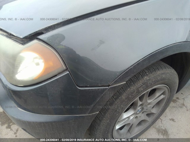 WBXPA73444WC38588 - 2004 BMW X3 2.5I GRAY photo 6