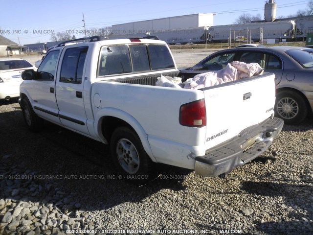 1GCDT13W31K247243 - 2001 CHEVROLET S TRUCK S10 WHITE photo 3