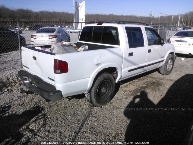 1GCDT13W31K247243 - 2001 CHEVROLET S TRUCK S10 WHITE photo 4