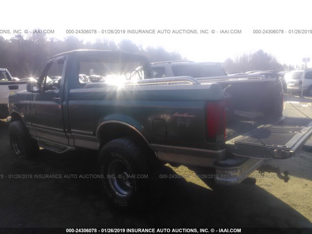 1FTEF14H3TLB00140 - 1996 FORD F150 GREEN photo 3