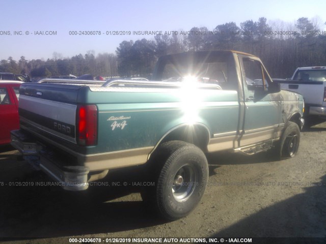 1FTEF14H3TLB00140 - 1996 FORD F150 GREEN photo 4