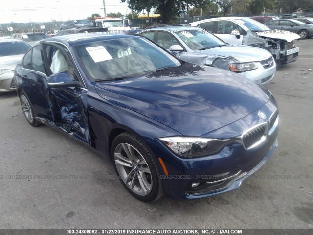 WBA8B9G5XHNU51774 - 2017 BMW 330 I BLUE photo 1