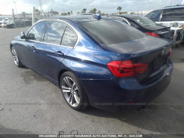 WBA8B9G5XHNU51774 - 2017 BMW 330 I BLUE photo 3