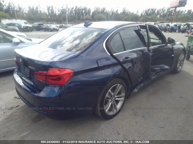 WBA8B9G5XHNU51774 - 2017 BMW 330 I BLUE photo 4