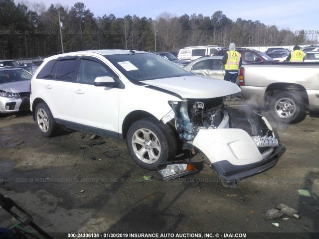 2FMDK3JC9DBC10764 - 2013 FORD EDGE SEL WHITE photo 1