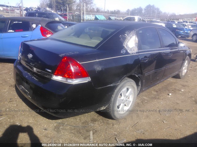 2G1WT58K279166548 - 2007 CHEVROLET IMPALA LT BLACK photo 4