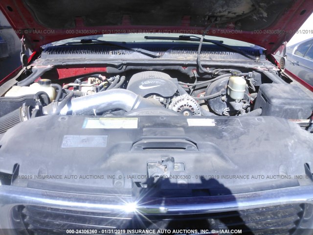 1GKEC13T41R151143 - 2001 GMC YUKON RED photo 10