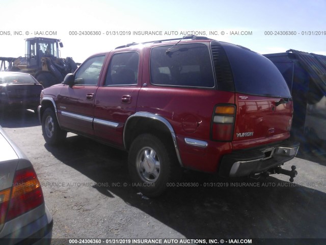 1GKEC13T41R151143 - 2001 GMC YUKON RED photo 3