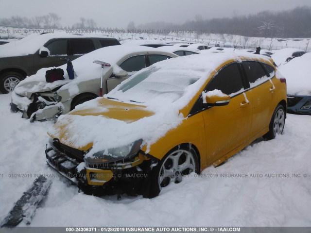 1FADP3L96DL151279 - 2013 FORD FOCUS ST YELLOW photo 2