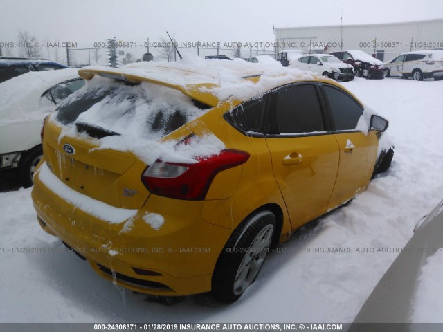 1FADP3L96DL151279 - 2013 FORD FOCUS ST YELLOW photo 4