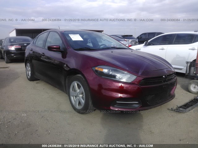 1C3CDFBB6FD301395 - 2015 DODGE DART SXT RED photo 1