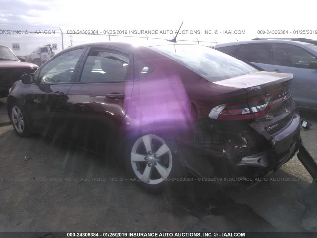 1C3CDFBB6FD301395 - 2015 DODGE DART SXT RED photo 3