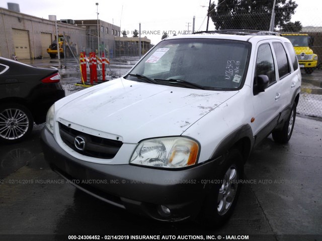 4F2CZ96184KM26343 - 2004 MAZDA TRIBUTE ES WHITE photo 2