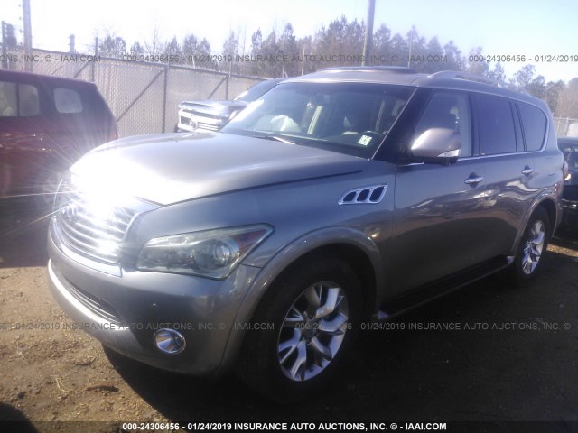 JN8AZ2NF6B9500136 - 2011 INFINITI QX56 GRAY photo 2