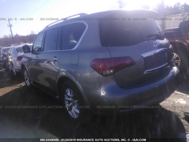 JN8AZ2NF6B9500136 - 2011 INFINITI QX56 GRAY photo 3