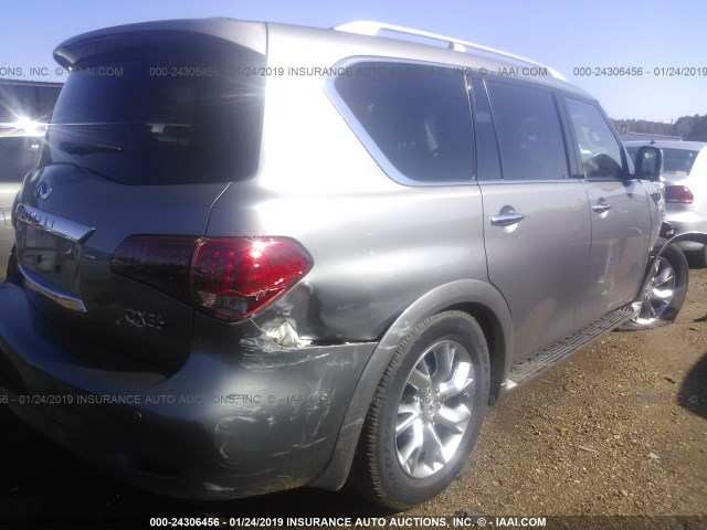 JN8AZ2NF6B9500136 - 2011 INFINITI QX56 GRAY photo 4