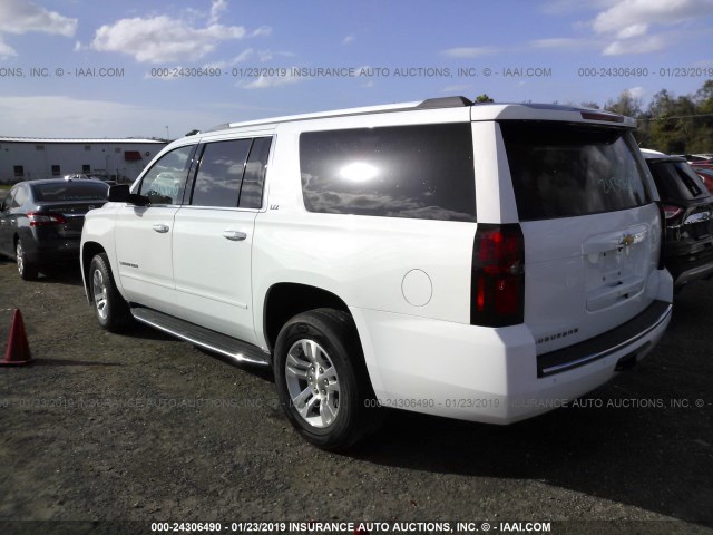 1GNSKJKC5GR436789 - 2016 CHEVROLET SUBURBAN K1500 LTZ WHITE photo 3