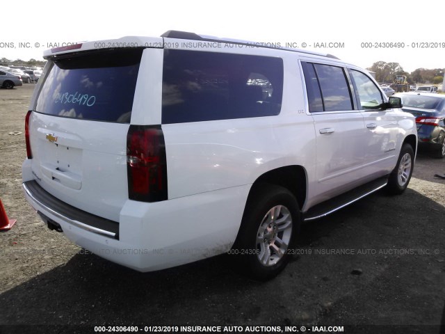 1GNSKJKC5GR436789 - 2016 CHEVROLET SUBURBAN K1500 LTZ WHITE photo 4