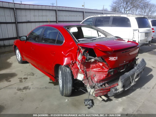 1G2NF52E24M519791 - 2004 PONTIAC GRAND AM SE1 RED photo 3