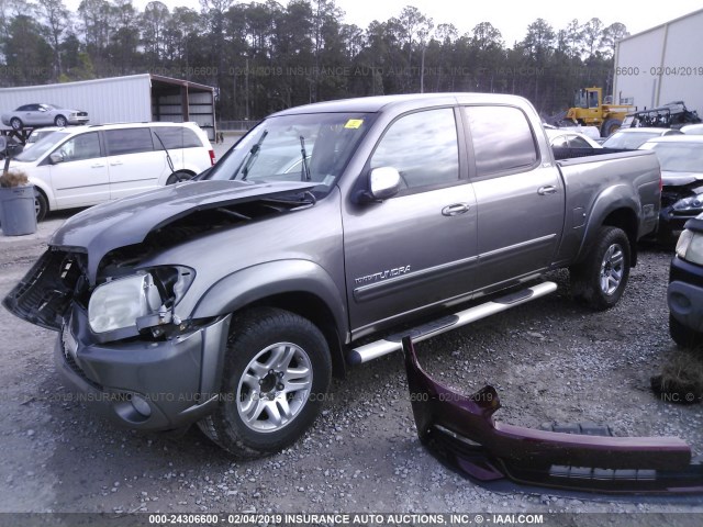 5TBET34146S560622 - 2006 TOYOTA TUNDRA DOUBLE CAB SR5 GRAY photo 2