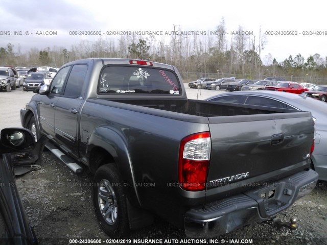 5TBET34146S560622 - 2006 TOYOTA TUNDRA DOUBLE CAB SR5 GRAY photo 3