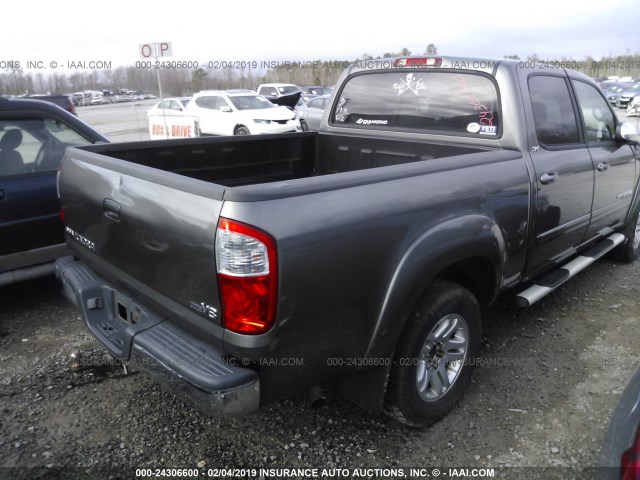 5TBET34146S560622 - 2006 TOYOTA TUNDRA DOUBLE CAB SR5 GRAY photo 4