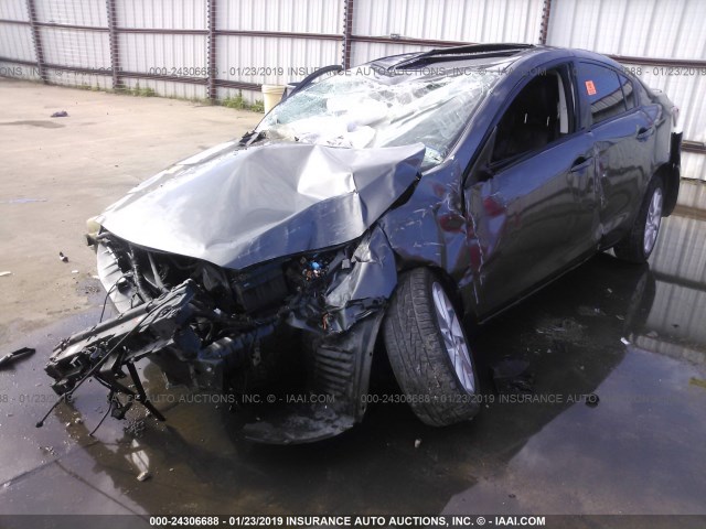 JM1BL1W54C1515400 - 2012 MAZDA 3 S GRAY photo 2