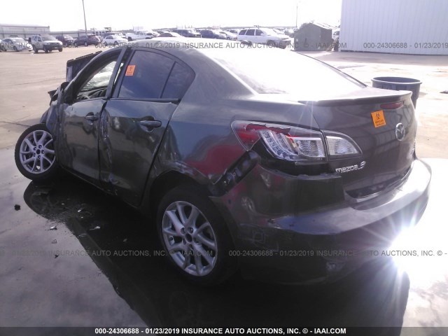 JM1BL1W54C1515400 - 2012 MAZDA 3 S GRAY photo 3