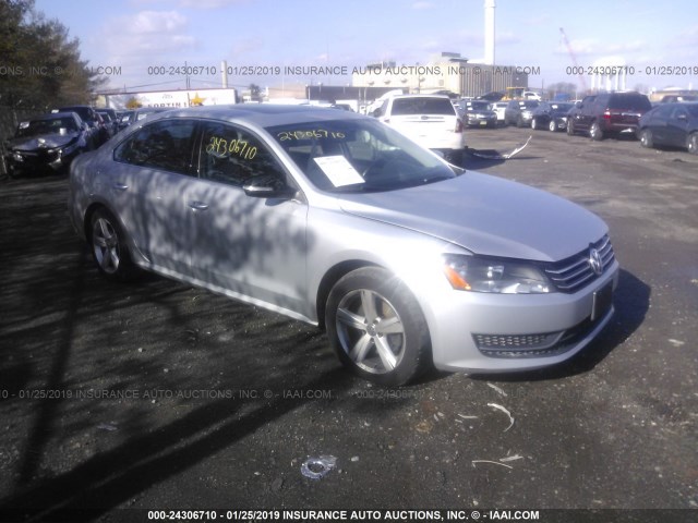 1VWBP7A35DC056393 - 2013 VOLKSWAGEN PASSAT SE SILVER photo 1