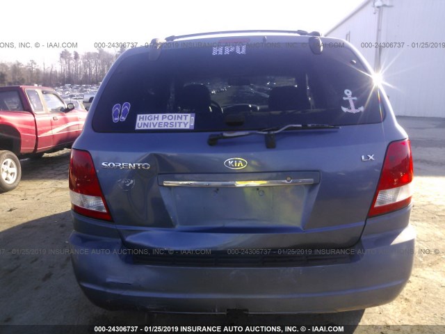 KNDJD733255362719 - 2005 KIA SORENTO EX/LX BLUE photo 6