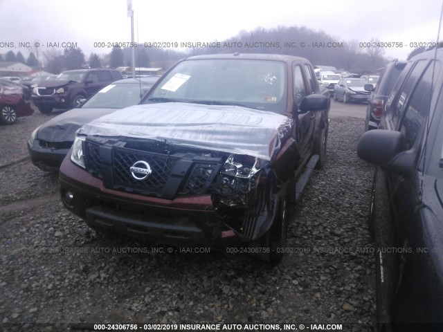 1N6AD0EV3JN702828 - 2018 NISSAN FRONTIER S/SV/SL/PRO-4X MAROON photo 2