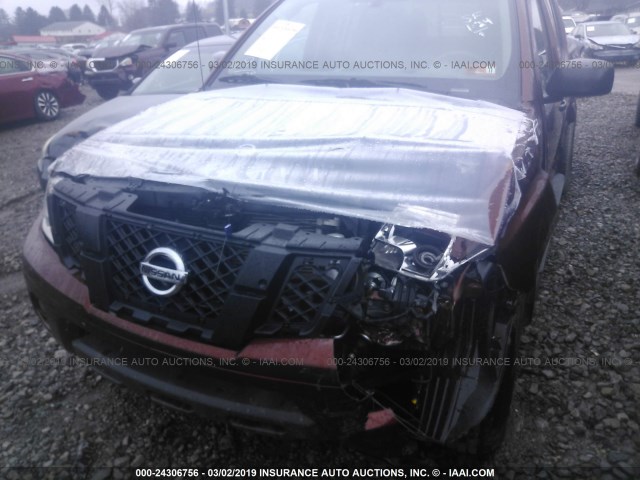 1N6AD0EV3JN702828 - 2018 NISSAN FRONTIER S/SV/SL/PRO-4X MAROON photo 6