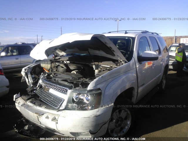 1GNFK23049R143545 - 2009 CHEVROLET TAHOE K1500 LT WHITE photo 2