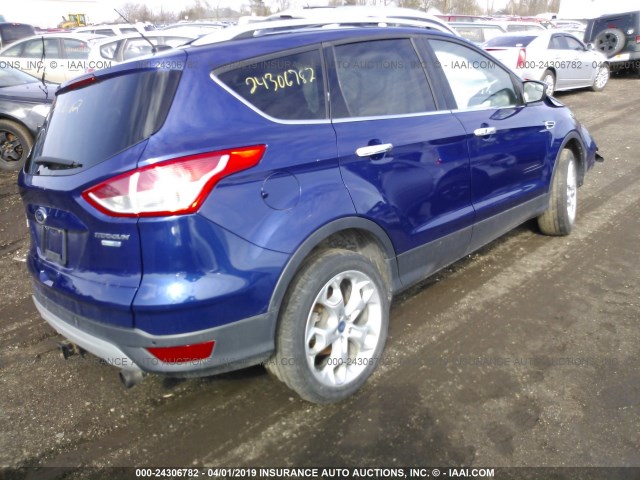 1FMCU9J91DUB79016 - 2013 FORD ESCAPE TITANIUM BLUE photo 4