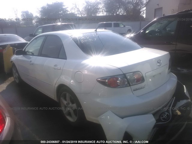 1YVHP80D765M51352 - 2006 MAZDA 6 S WHITE photo 3